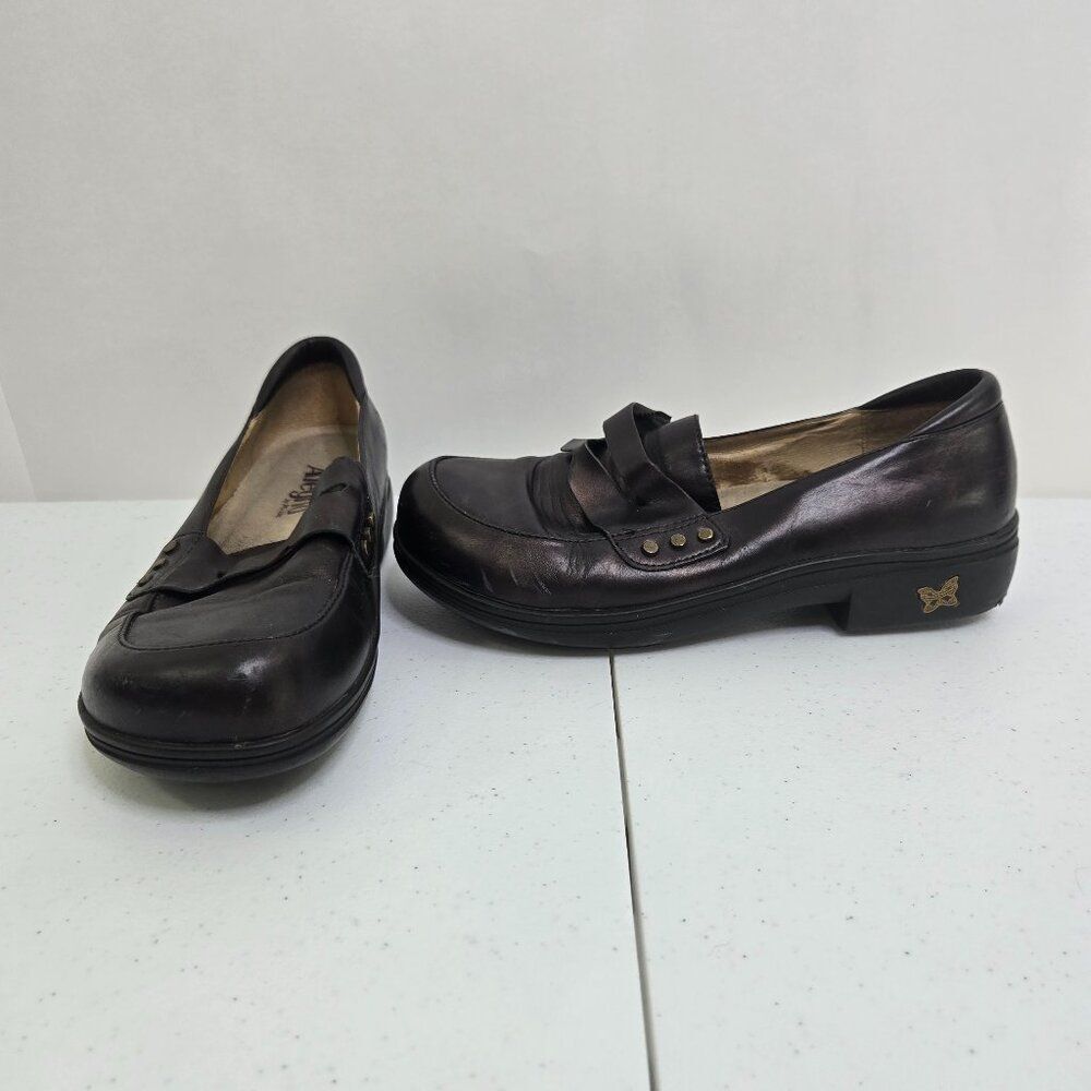 Alegria Taylor Shoes Loafers 39 9 Purple Metallic TAY-617 Leather Comfort